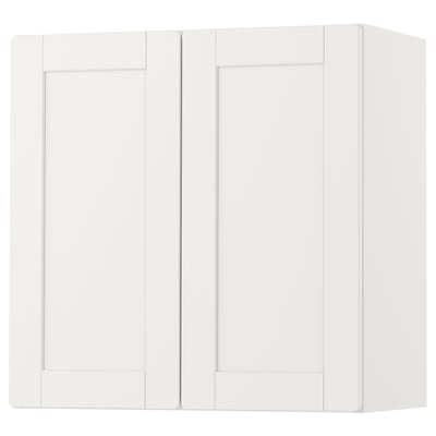 SMÅSTAD Wall cabinet, white with frame/with 1 shelf, 60x32x60 cm