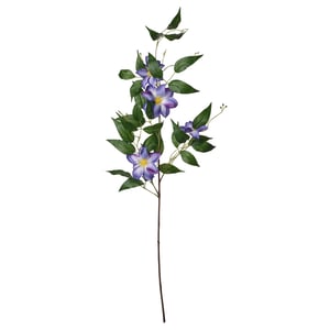 SMYCKAs vibrant purple artificial flowers with green leaves and brown stems add colour. Made with recycled materials.