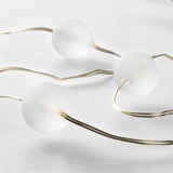 SNÖYRA LED lighting chain with 40 lights, indoor/battery-operated silver-colour