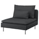 SÖDERHAMN 1-seat section, Fridtuna dark grey
