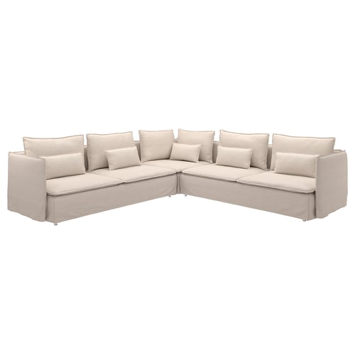 SÖDERHAMN: modern beige sectional sofa, soft cushions, clean lines, l-shape.
