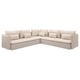 SÖDERHAMN Corner sofa, 6-seat, Gransel natural