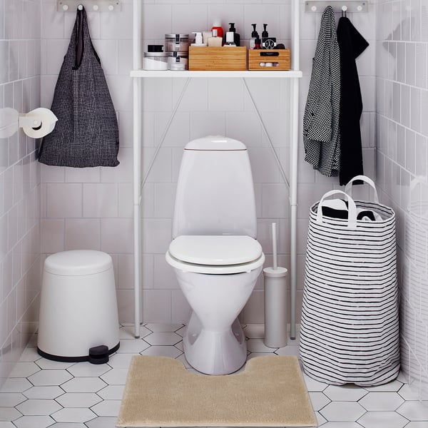 SÖDERSJÖN Pedestal mat, light beige, 55x60 cm