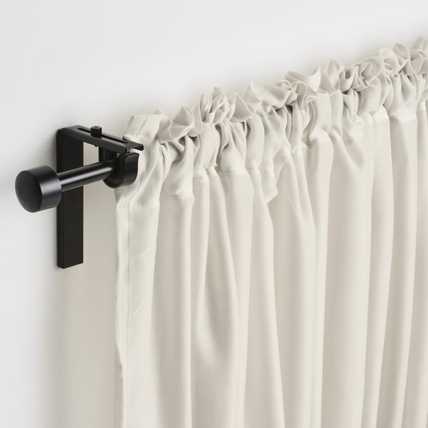 STENFRÖ Sheer curtain, 1 piece, beige/with heading tape, 300x300 cm