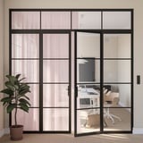 STENFRÖ Sheer curtain, 1 piece, pink/with heading tape, 300x300 cm