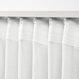 STENFRÖ Sheer curtain, 1 piece, white/with heading tape, 300x300 cm