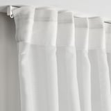 STENFRÖ Sheer curtain, 1 piece, white/with heading tape, 300x300 cm