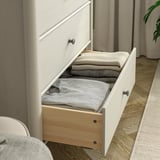 STOREMOLLA Chest of 3 drawers, light grey-beige stained, 93x50x91 cm
