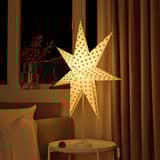 STRÅLA Lamp shade, flower/silver-colour, 70 cm
