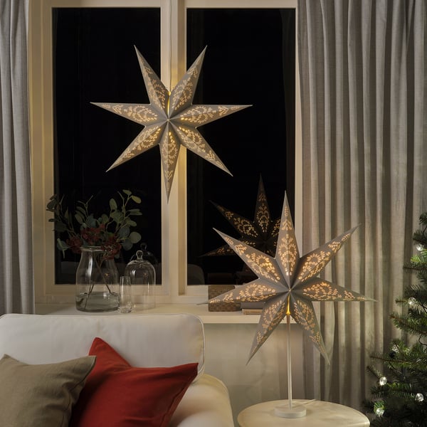 STRÅLA Lamp shade velvet grey IKEA