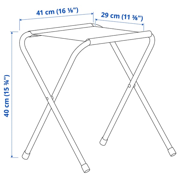 STRANDÖN Folding table set, blue