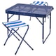 STRANDÖN Folding table set, blue