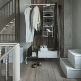 STUK Storage with 7 compartments, white/grey, 30x30x90 cm