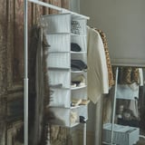 STUK Storage with 7 compartments, white/grey, 30x30x90 cm