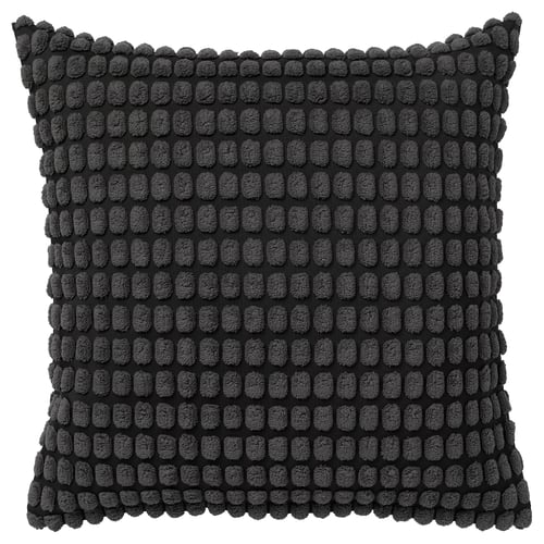 SVARTPOPPEL Cushion cover, anthracite, 50x50 cm