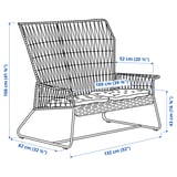 TALLSKÄR 4-seat, lounge set, outdoor anthracite/Kuddarna light grey-beige