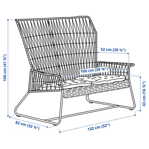Illustration with measurements for the product: TALLSKÄR.