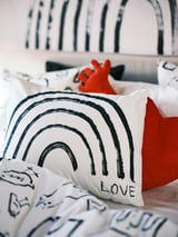 TAPETMAL Pillowcase, white/rainbow, 50x80 cm