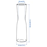 TIDVATTEN Vase, clear glass, 65 cm