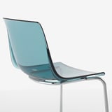 TOBIAS Chair, blue/chrome-plated
