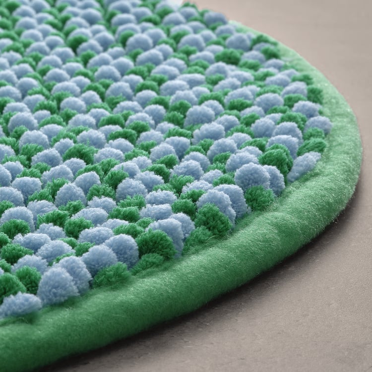 TOFTBO bath mat, green/blue, 55 cm - IKEA