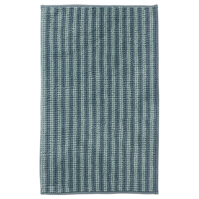 TOFTBO Bath mat, striped/blue, 50x80 cm