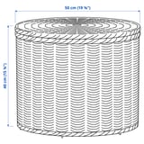 TOLKNING Pouffe with storage, handmade rattan