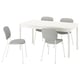 TONSTAD / VIHALS Table and 4 chairs, off-white/white Tibbleby beige/grey, 150x80 cm