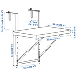 TORPARÖ Balcony table, white, 50 cm