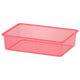 Option: TROFAST Mesh storage box, light red, 42x30x10 cm