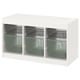 Option: TROFAST Storage combination with boxes, white dark grey/light green-grey, 99x44x56 cm
