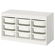 Option: TROFAST Storage combination with boxes, white/white, 99x44x56 cm