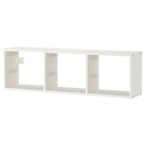 An empty white TROFAST storage unit, rectangular and open, designed for organising items.
