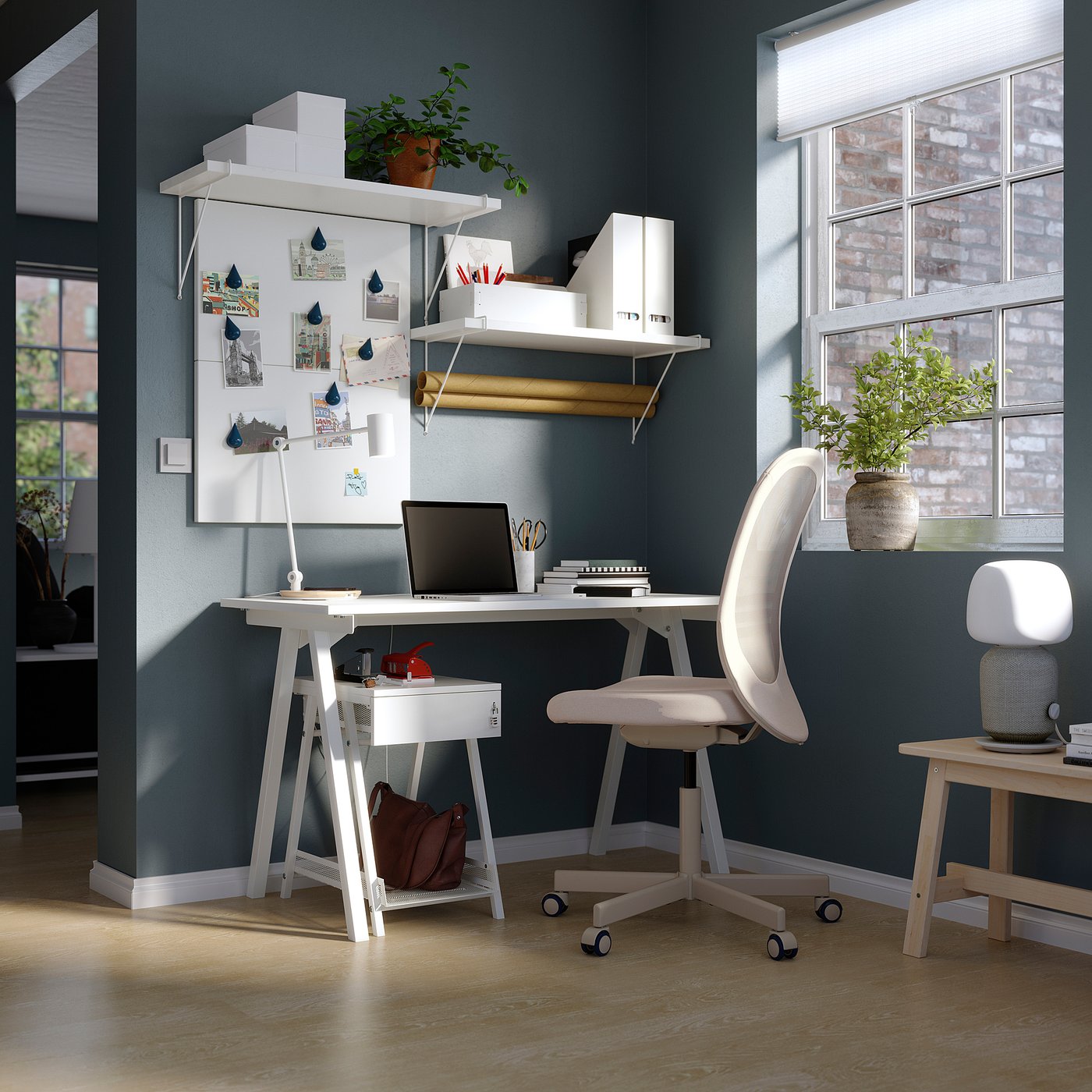 TROTTEN desk, white, 120x70 cm - IKEA