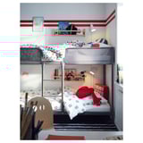 TUFFING Bunk bed frame, dark grey, 90x200 cm