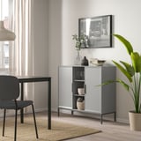 TULLSTORP Cabinet, grey, 99x35x89 cm