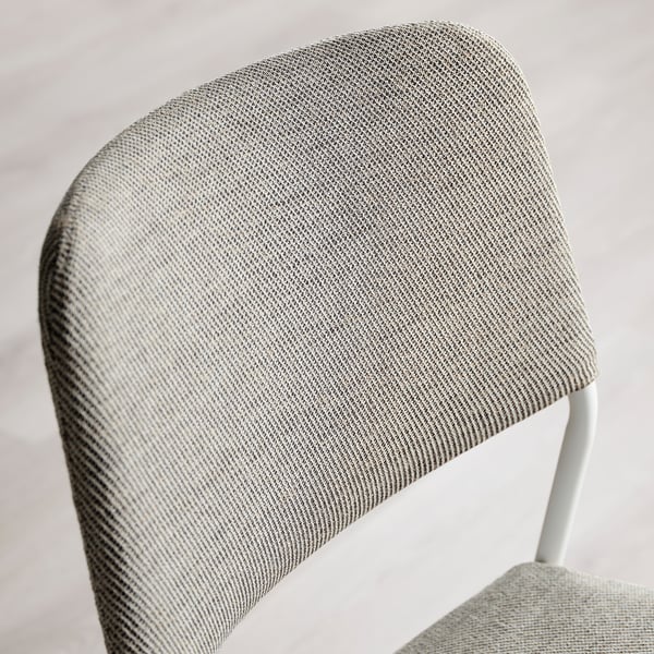 UDMUND Chair, white/Viarp beige/brown