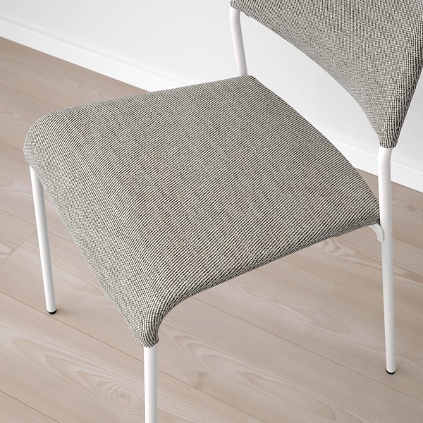 UDMUND Chair, white/Viarp beige/brown