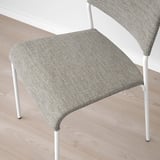 UDMUND Chair, white/Viarp beige/brown