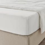 ULLVIDE Fitted sheet, white, 90x200 cm
