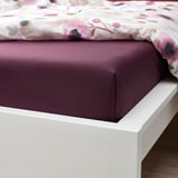 ULLVIDE Flat sheet, deep red, 150x260 cm