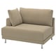 UPPÅKRA 1.5-seat module, with armrest left/Johanneshov brown-beige