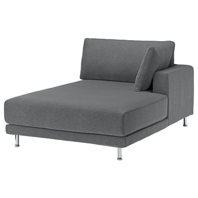 UPPÅKRA Cover chaise longue module, right, Johanneshov dark grey