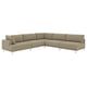 UPPÅKRA Modular corner sofa, 6 seat, with open end, right/Johanneshov brown-beige