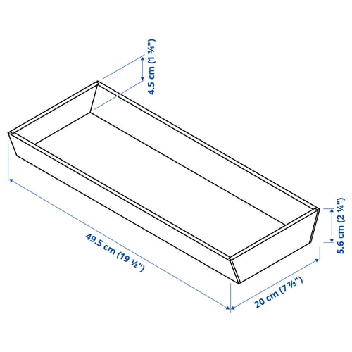 Illustration with measurements for the product: UPPDATERA.
