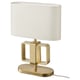 UPPVIND Table lamp, brass-plated/white, 47 cm