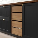 VADHOLMA Drawer unit, brown/stained ash, 40x37x40 cm