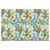 VÄLFÄRD Door mat, flower/multicolour, 40x60 cm