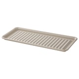 VÄLVÅRDAD Dish drainer, beige/galvanised, 15x35 cm