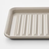 VÄLVÅRDAD Dish drainer, beige/galvanised, 15x35 cm